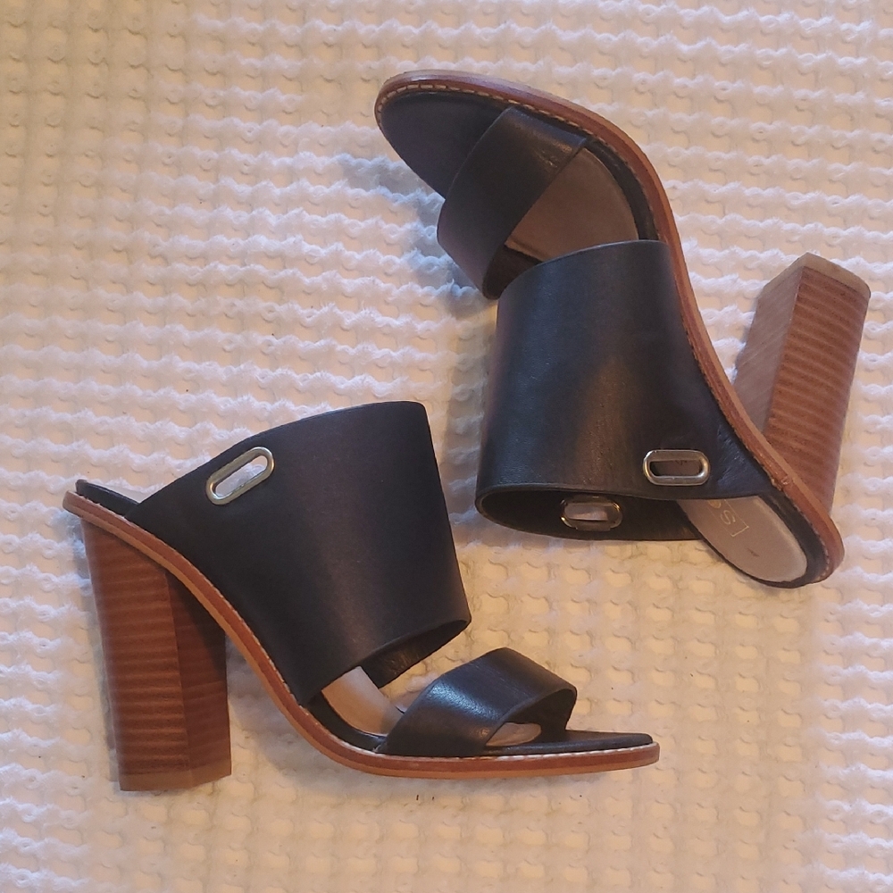 SOL SANA Navy Heeled Sandals